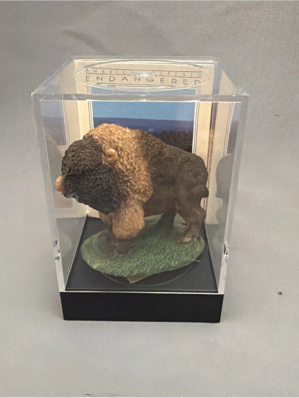 Earth Home Buffalo Figurine Ravensden Felt Buffalo Endangered Series NIB
